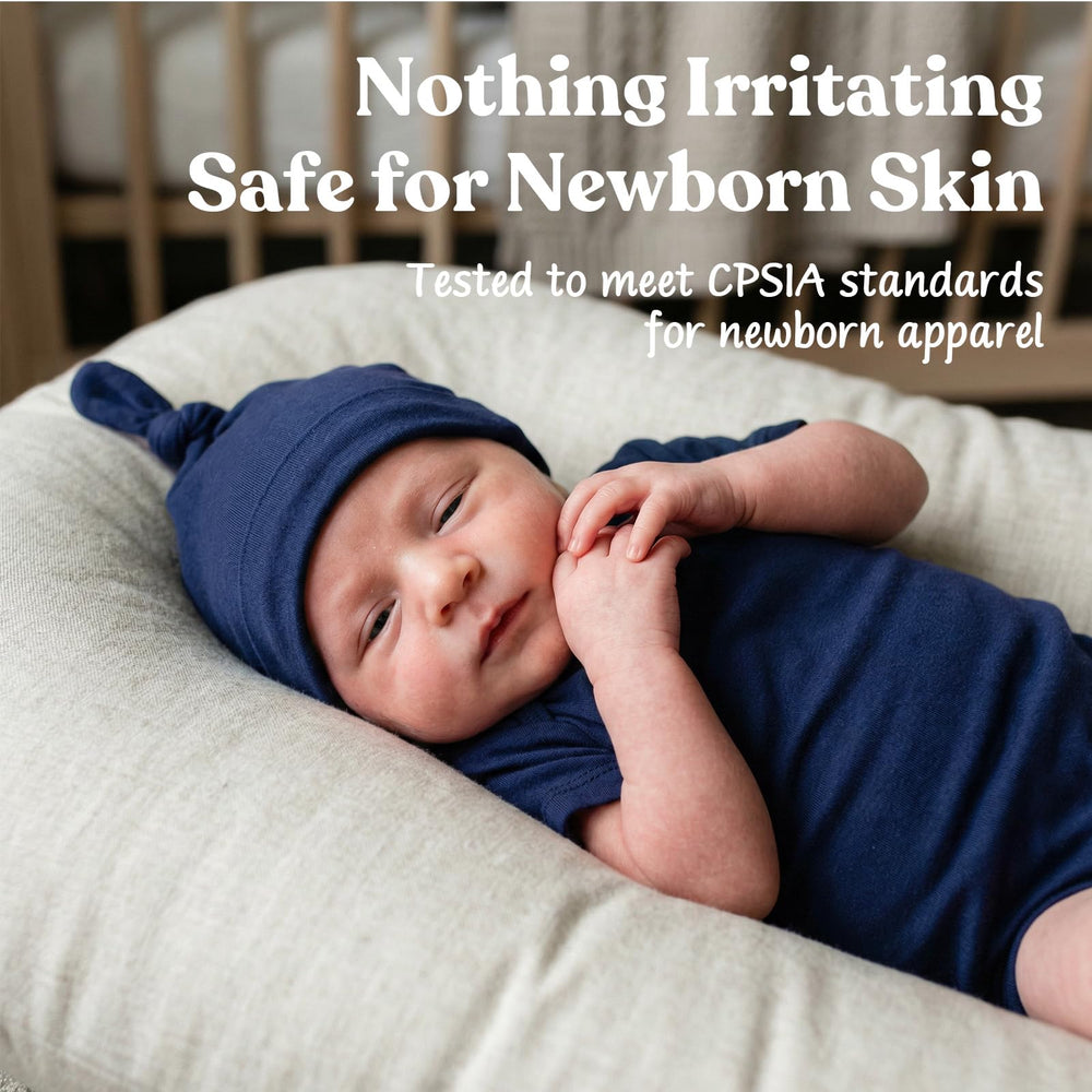 MIMINESTBABY newborn bodysuits 3-pack displayed for mix-and-match outfits