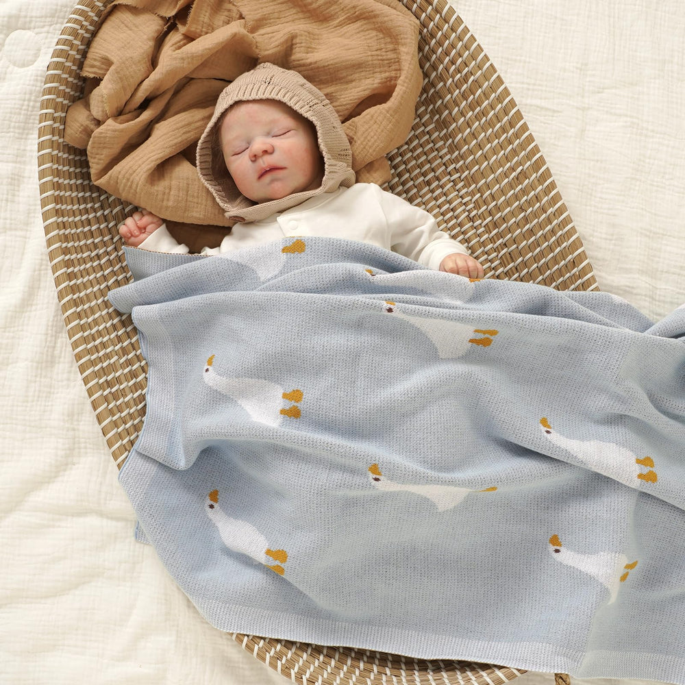 Mimixiong 40x30 blanket shown in stroller for on-the-go comfort