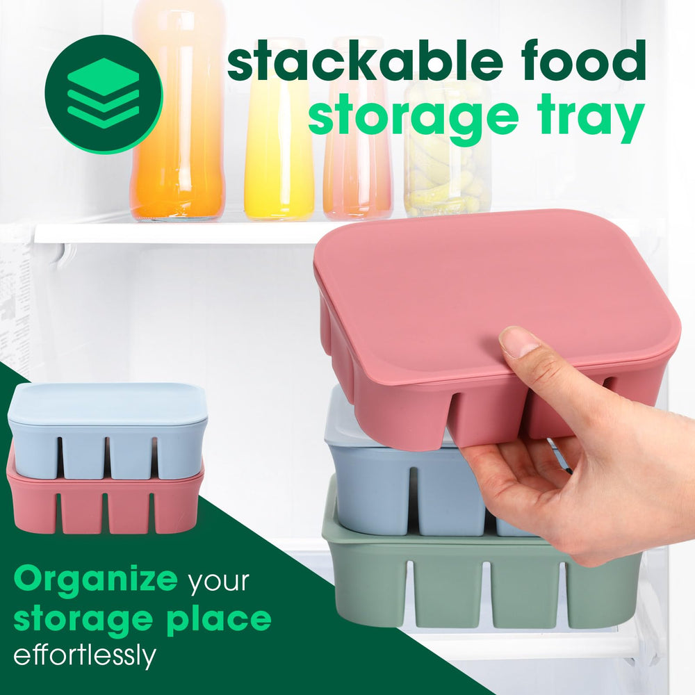 Mimorou red 12-cup freezer tray ideal for small portions.