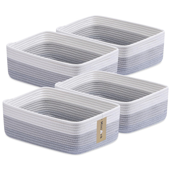 MinArk large rope basket for towels and storage with sturdy construction.