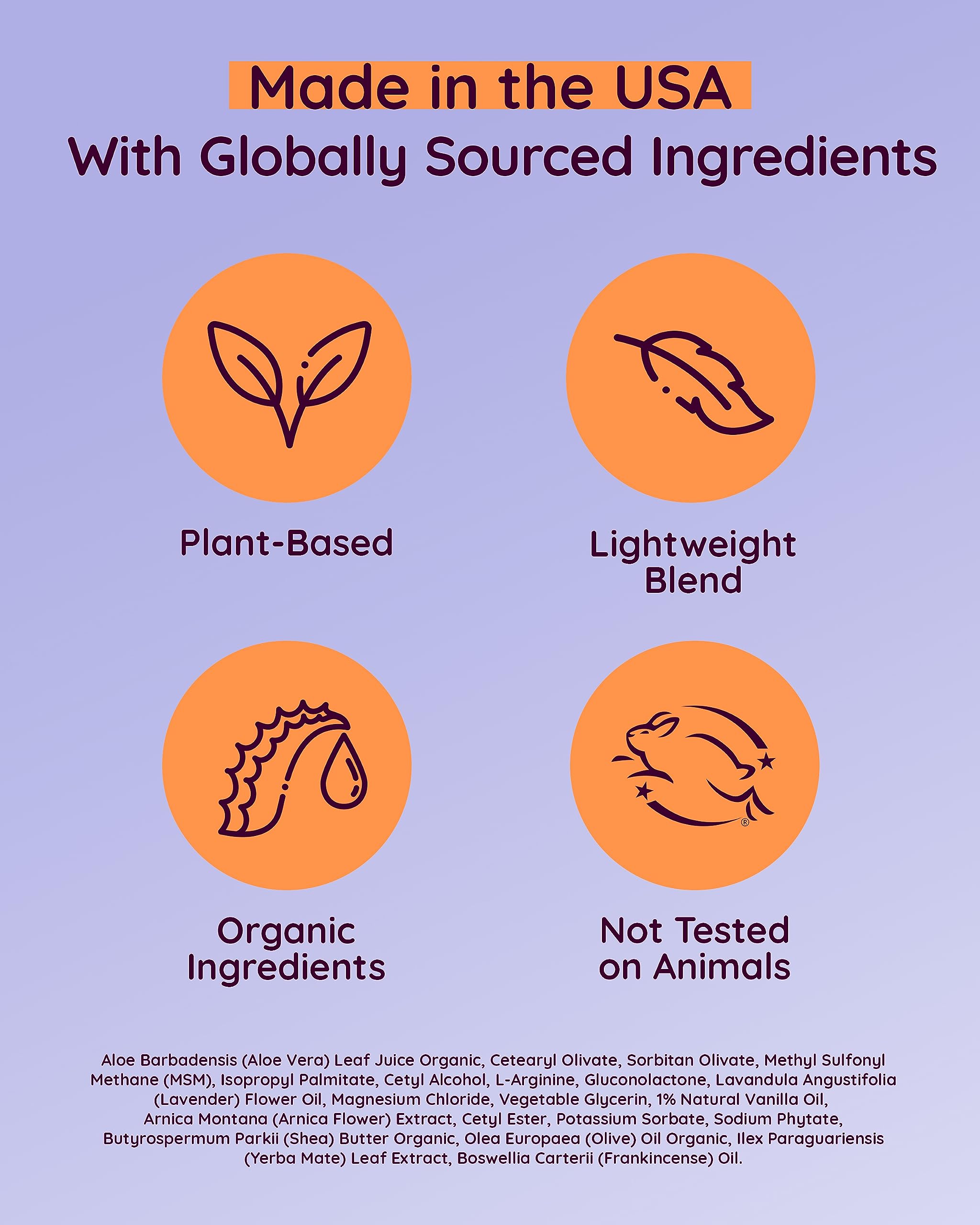Mindfully Natural non-sticky absorption close-up shows quick, clean skin absorption.