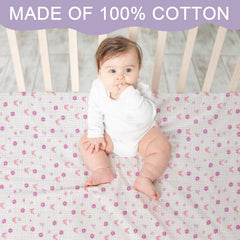 Mindsoft butterfly pattern close-up highlighting breathable muslin