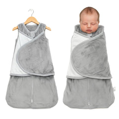 Mindsoft fleece swaddle gray with soft touch for cozy newborn sleep