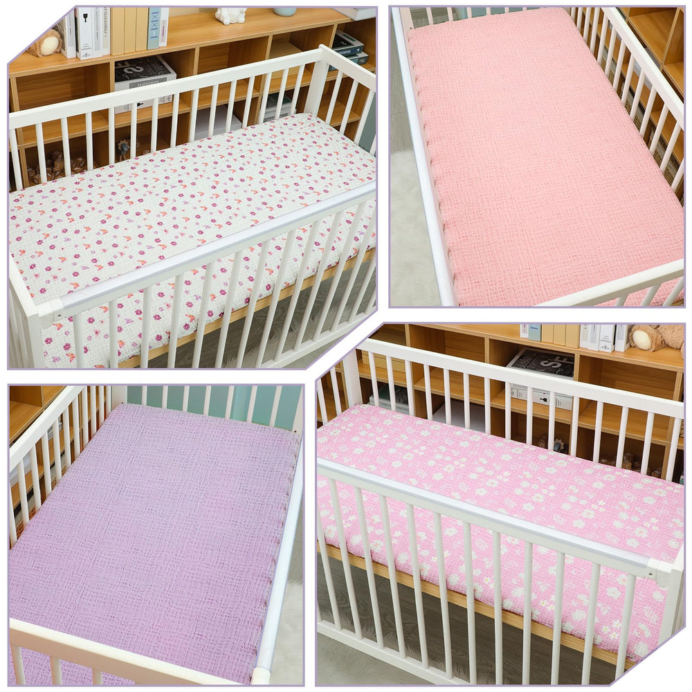 Mindsoft four-pack crib sheets provide convenient backups for busy parents
