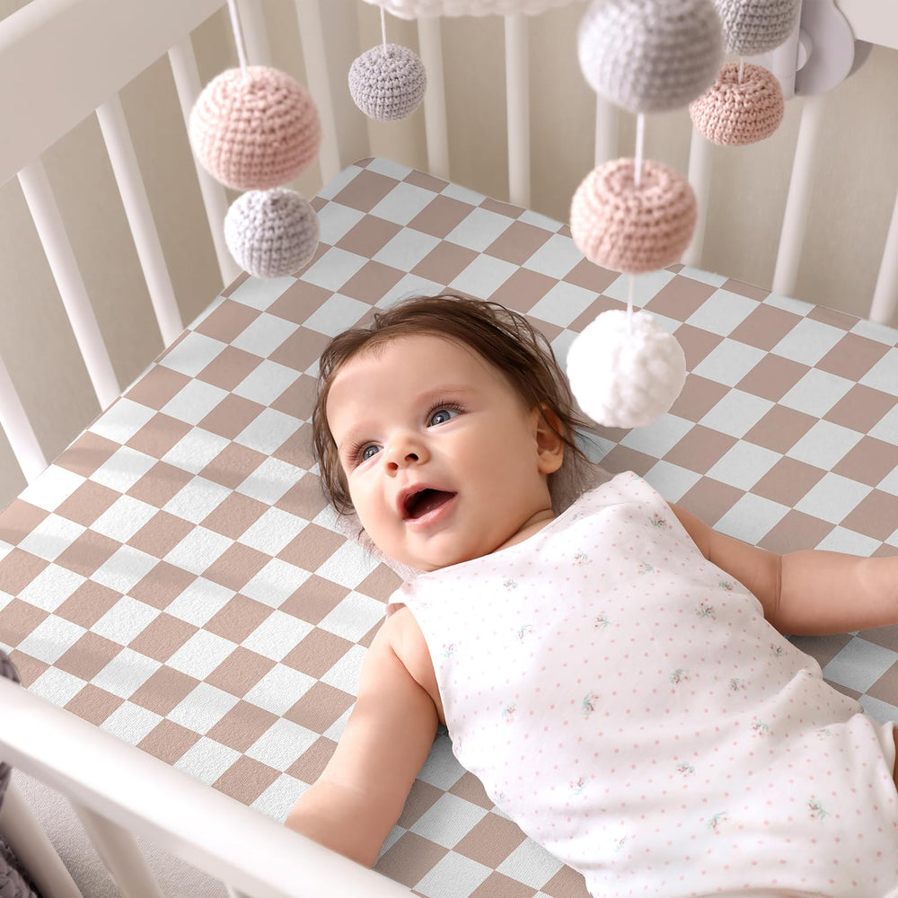 Bright, colorfast Mindsoft crib sheet after recent wash.