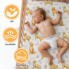 Elastic edges keep Mindsoft sheet securely in place on the crib.