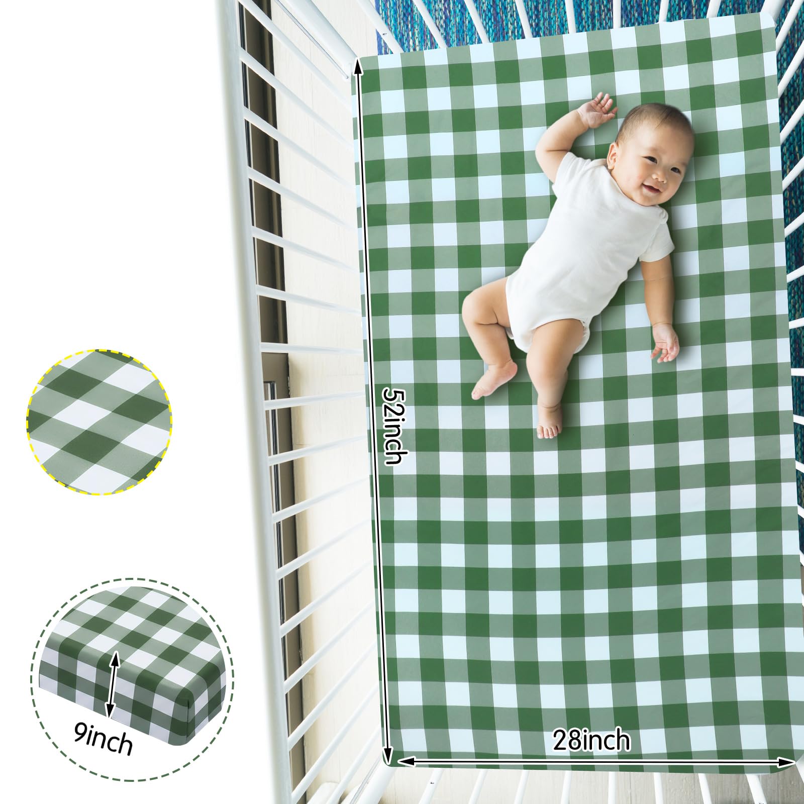 Mindsoft Mallard Duck design crib sheet with 3D fairy tale accents for playful nursery decor