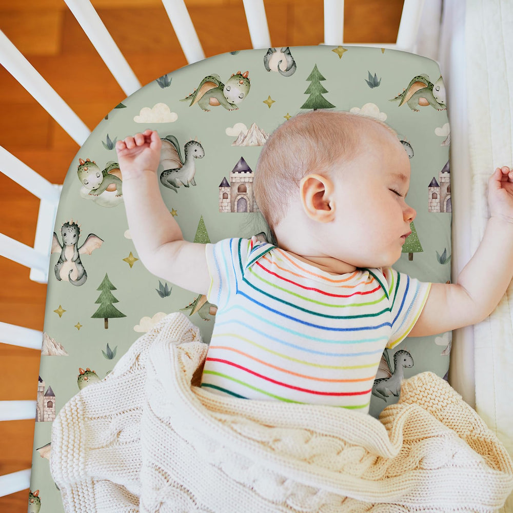 Mindsoft pack-and-play compatible crib sheet ideal for travel and naps