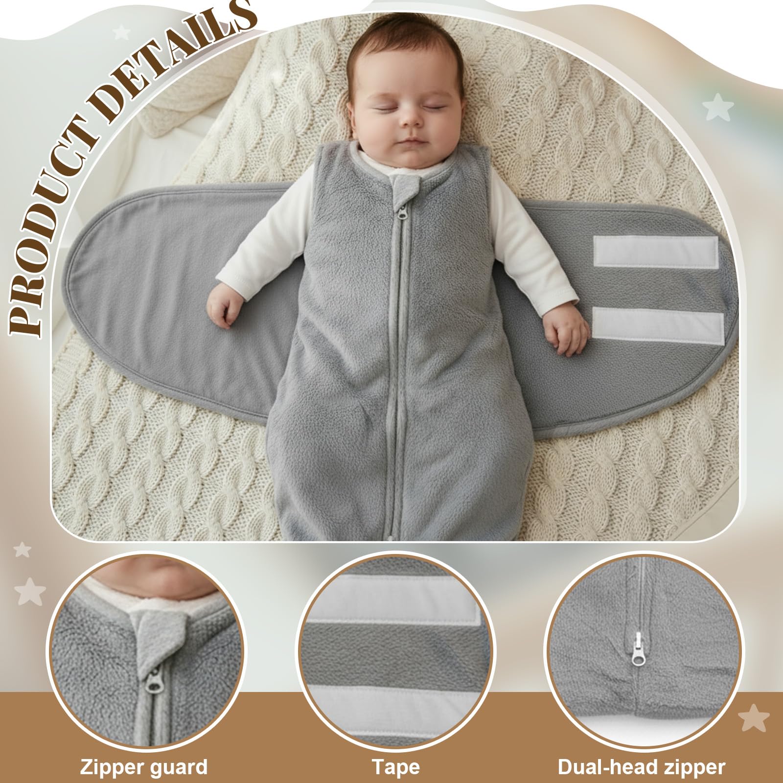 Mindsoft two-way zipper enables easy diaper changes without full undress