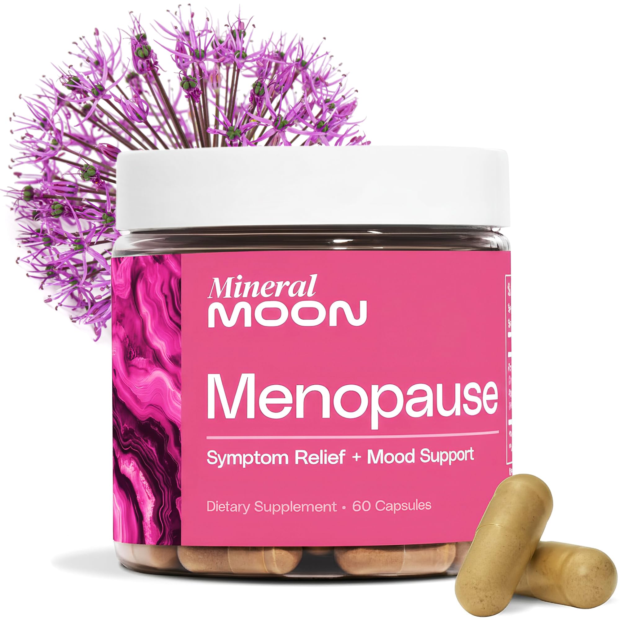 Mineral Moon premium menopause bottle showing the product design for daily support