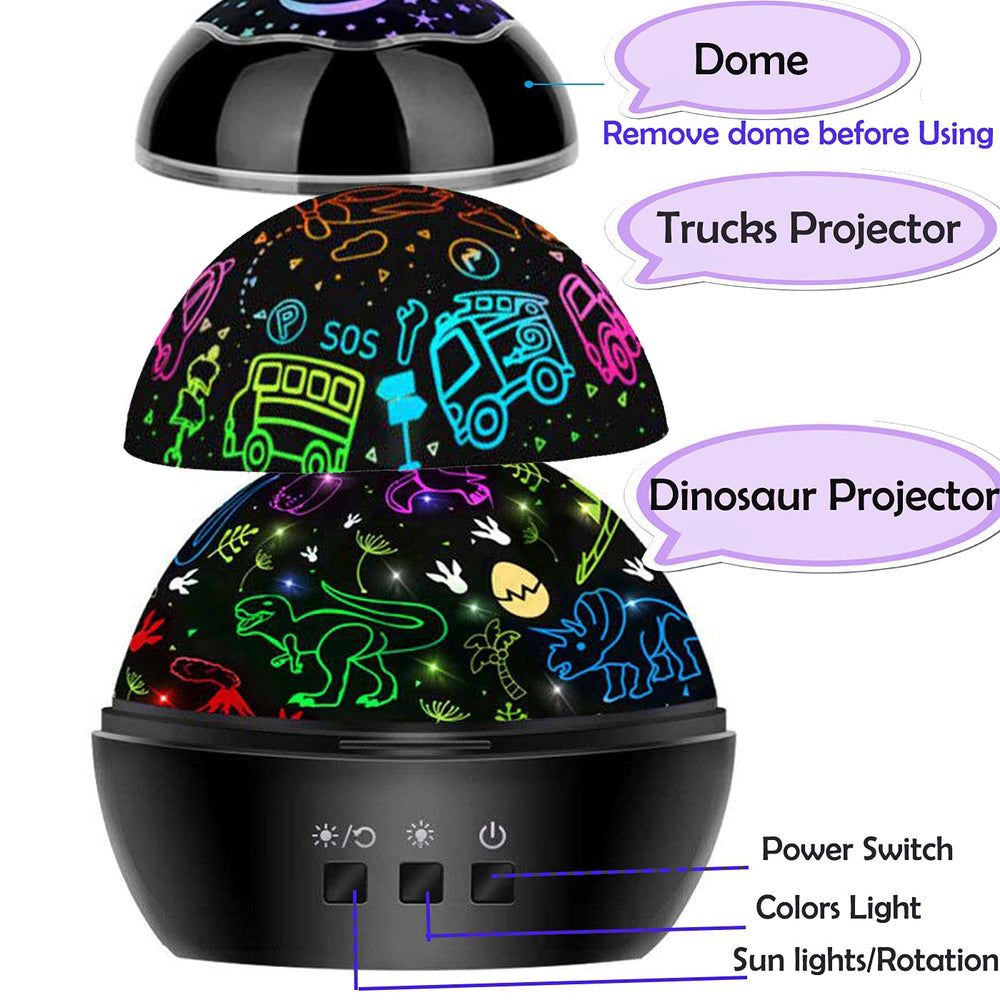 MINGKIDS night light 360-degree rotation projector