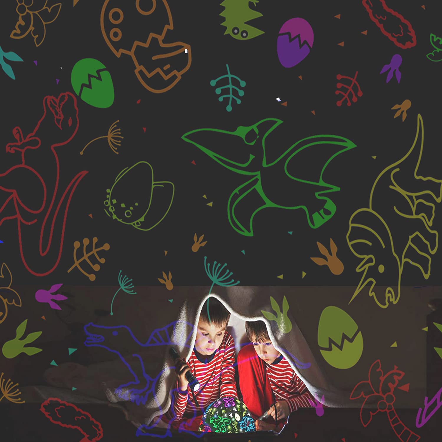 MINGKIDS night light dinosaur and vehicle themes gift idea