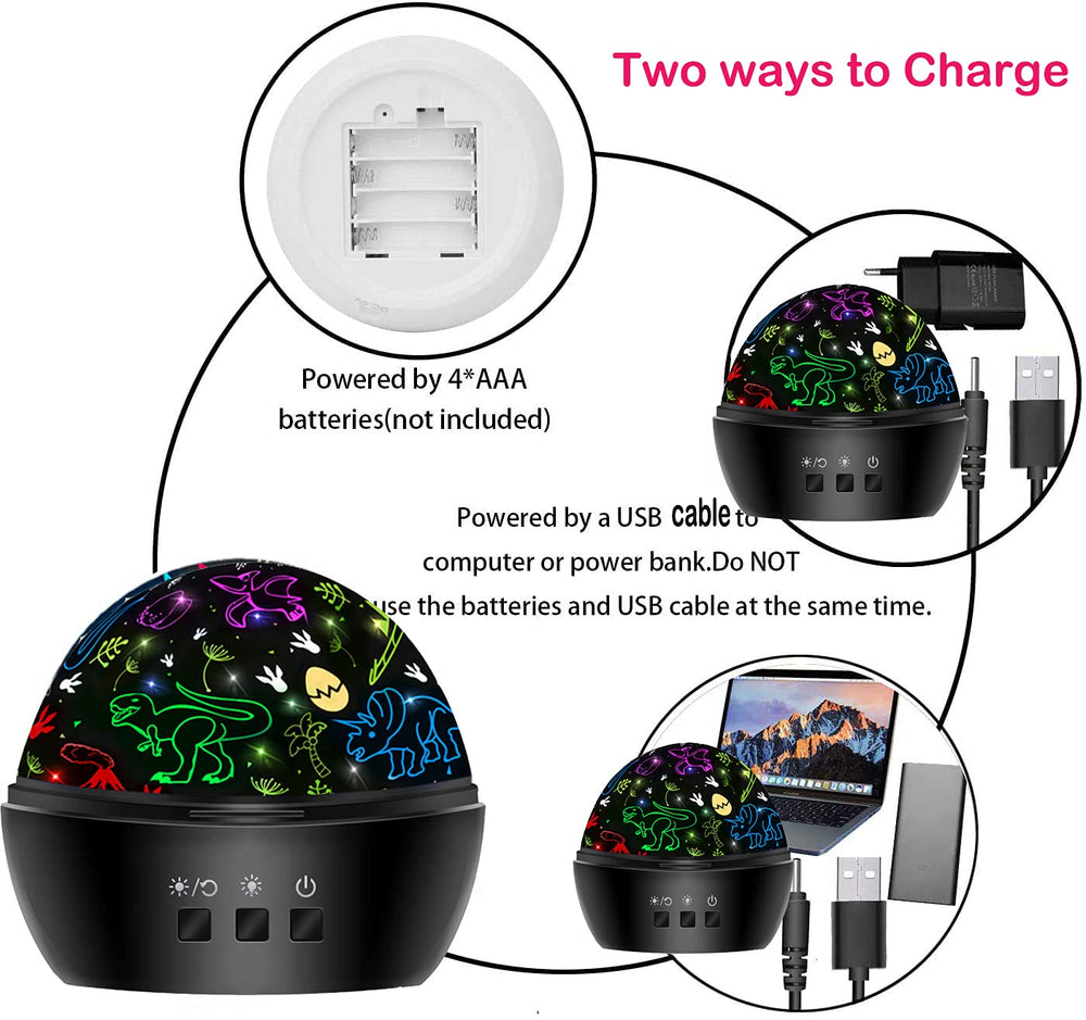 MINGKIDS night light vehicle projector for kids