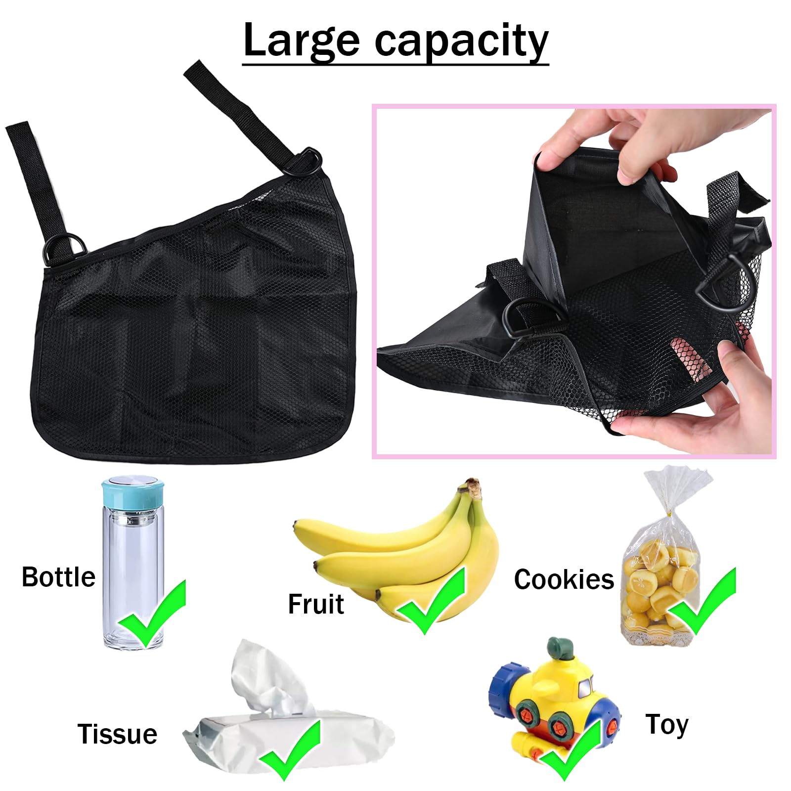 Mingxiong anti-slip strap keeps the bag stable on the stroller frame.