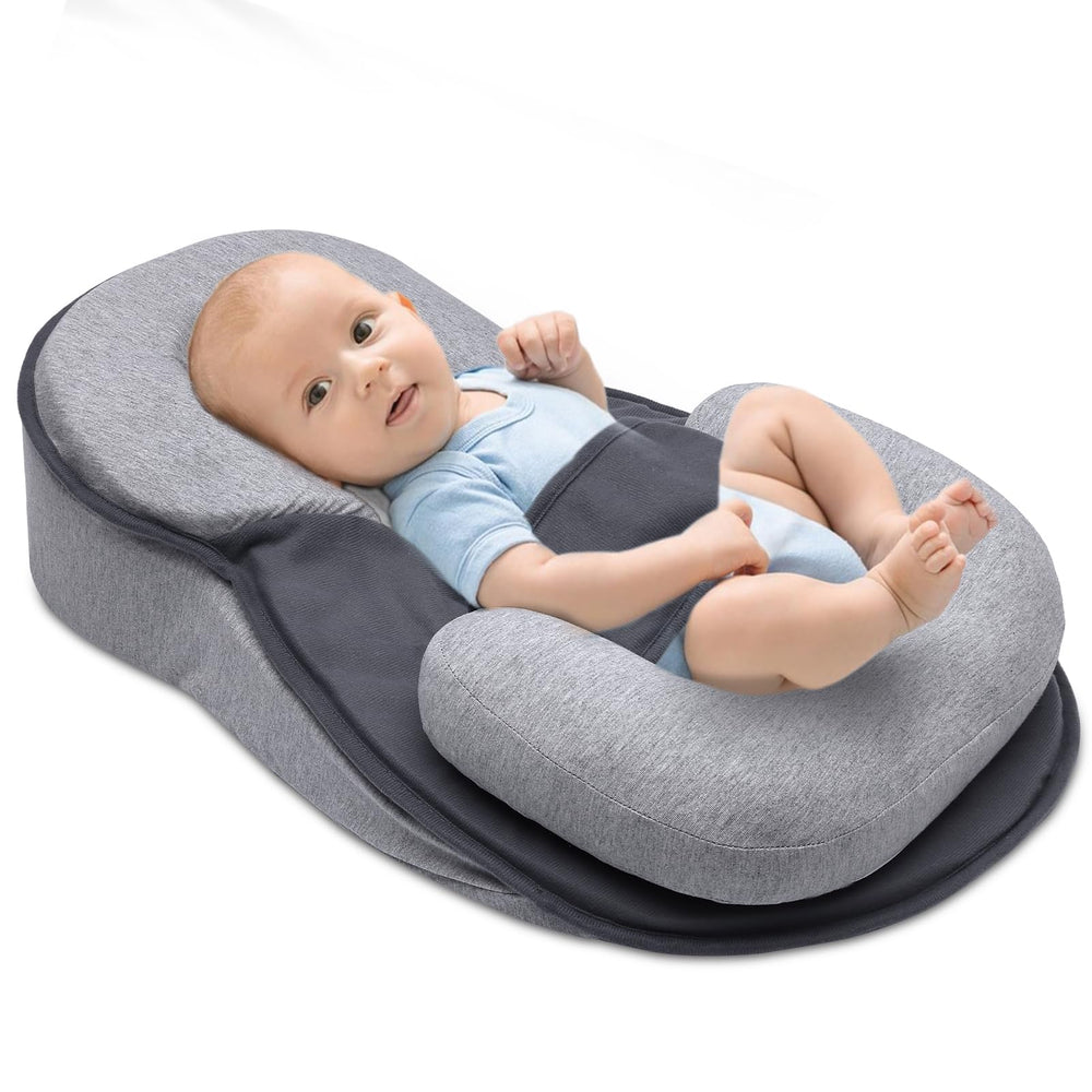 MINGXUSMGS baby lounger with soft incline supports comfortable rest.