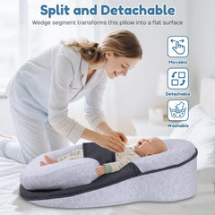 MINGXUSMGS bottle feeding pillow aids steady positioning during feeds.