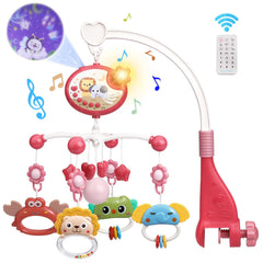 Mini Tudou crib mobile remote-control music box calms baby at bedtime.