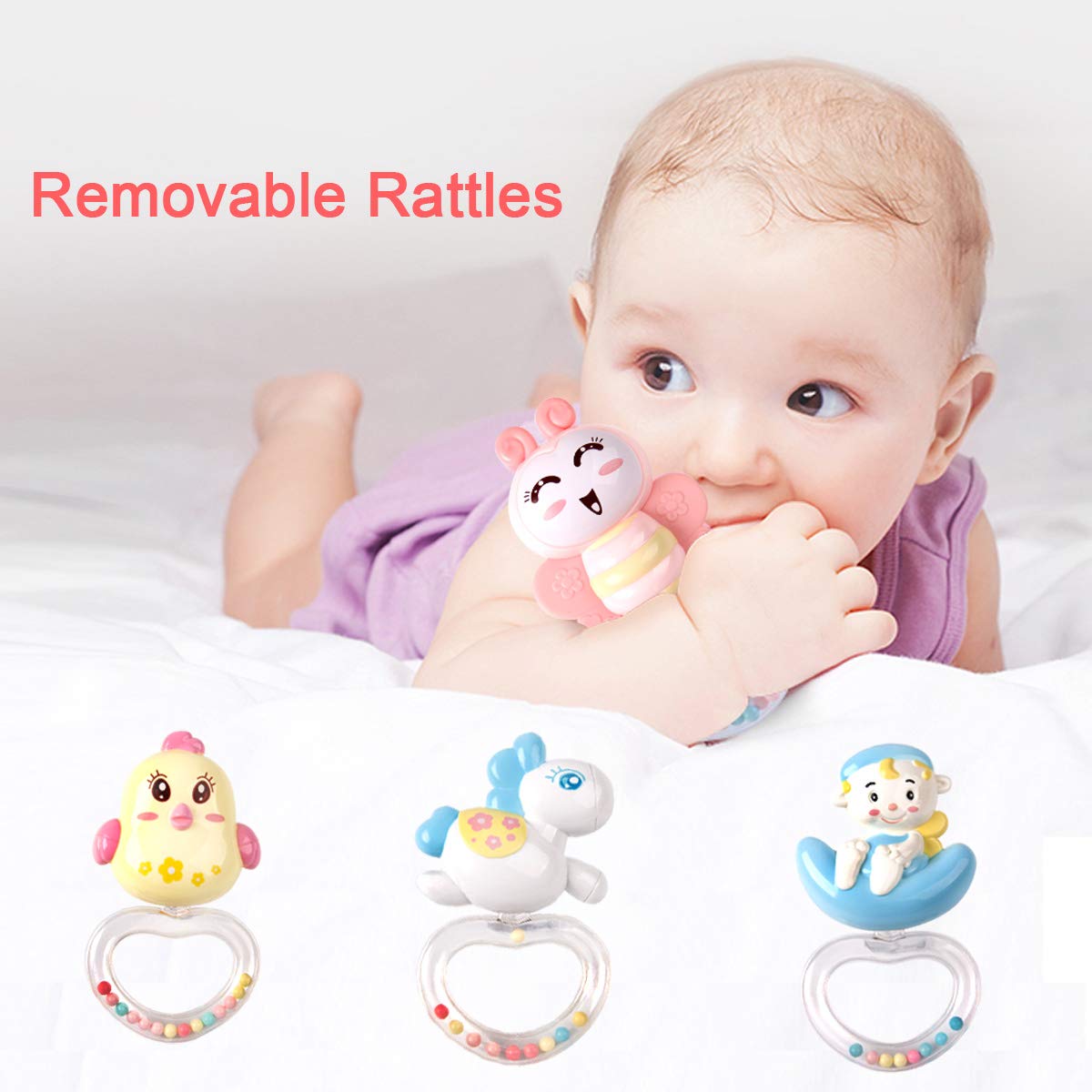 Mini Tudou detachable toys convert to teethers and rattles