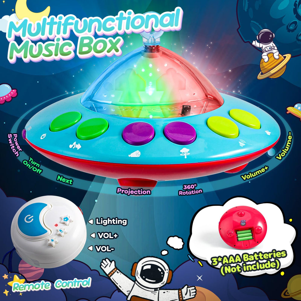 Mini Tudou crib mobile with 108 melodies offers gentle lullaby options.