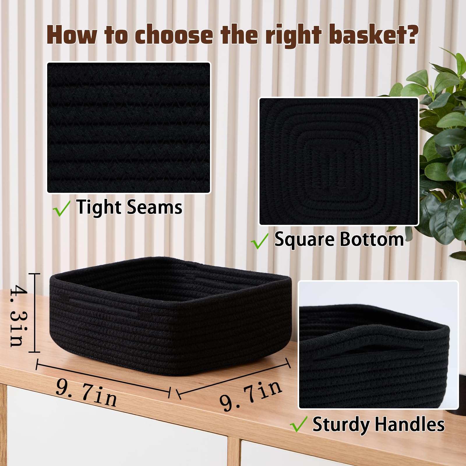 MiniArk cotton rope cosmetics basket adds tidy storage