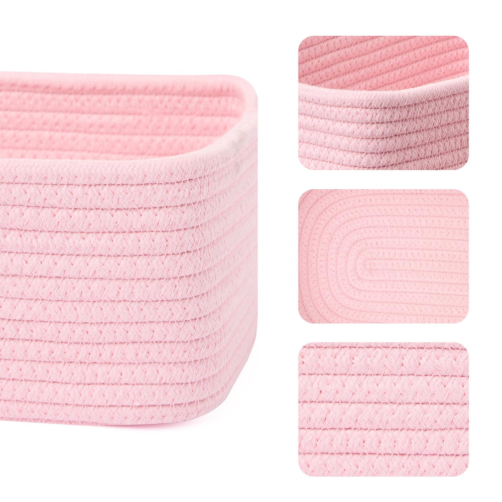 MiniArk soft durable cotton rope basket for cosmetics, jewelry, or toys.