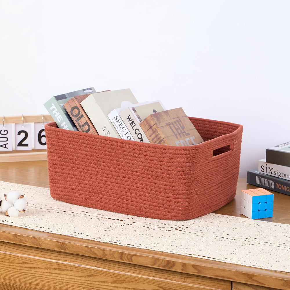 MiniArk basket folded flat before shaping on a matching shelf display