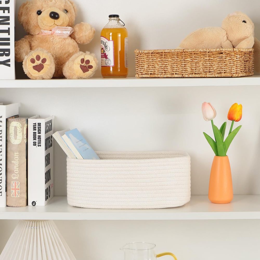 MiniArk off-white baskets fit modern decor without overpowering a room.