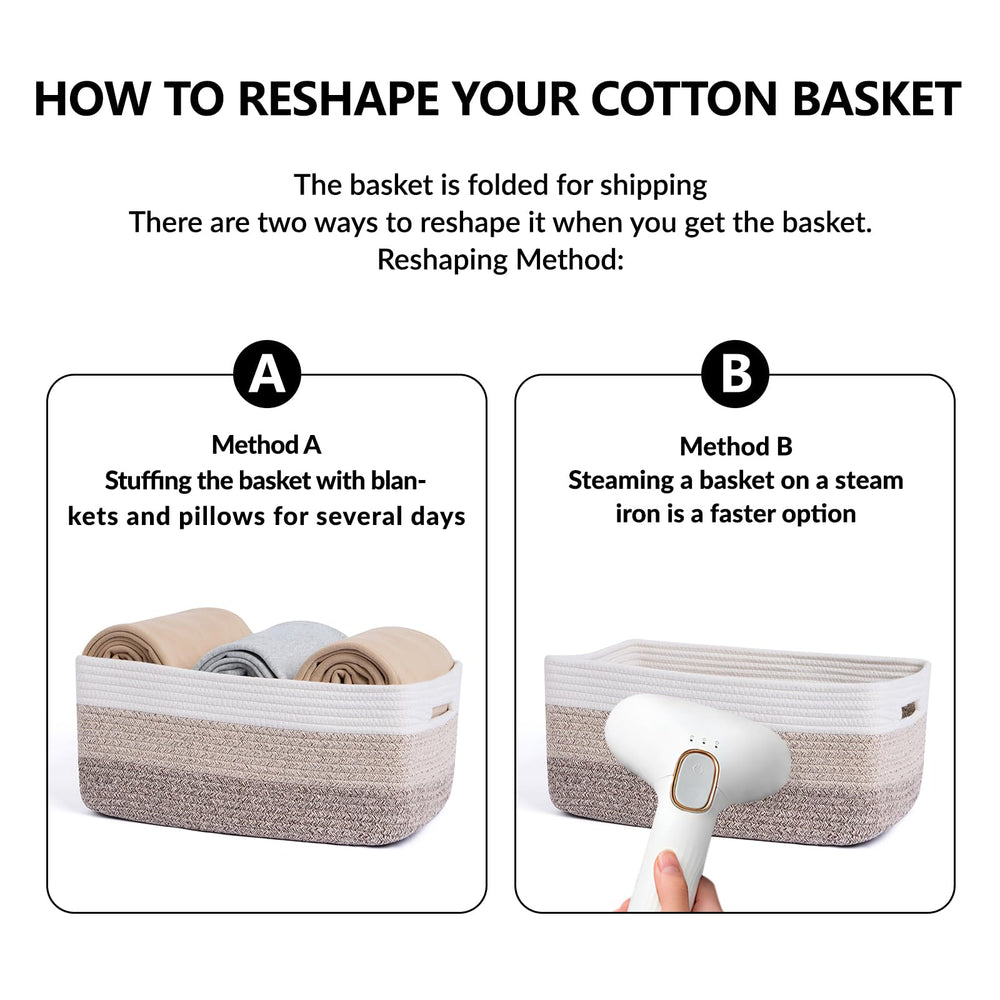 MiniArk ideal-for-clothes-blankets-towels basket keeps items organized and within reach.