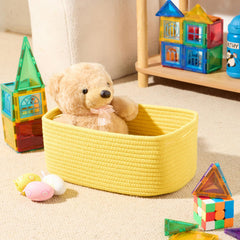 MiniArk shelf toy basket in soft rope material suited for nurseries