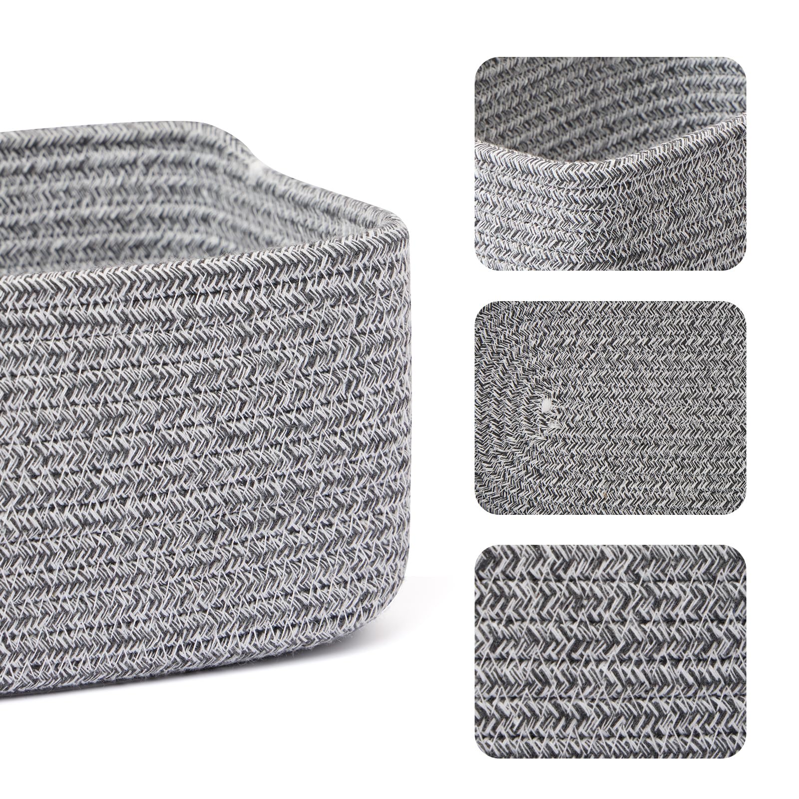 MiniArk woven rope baskets showing soft, durable material for nurseries and living spaces