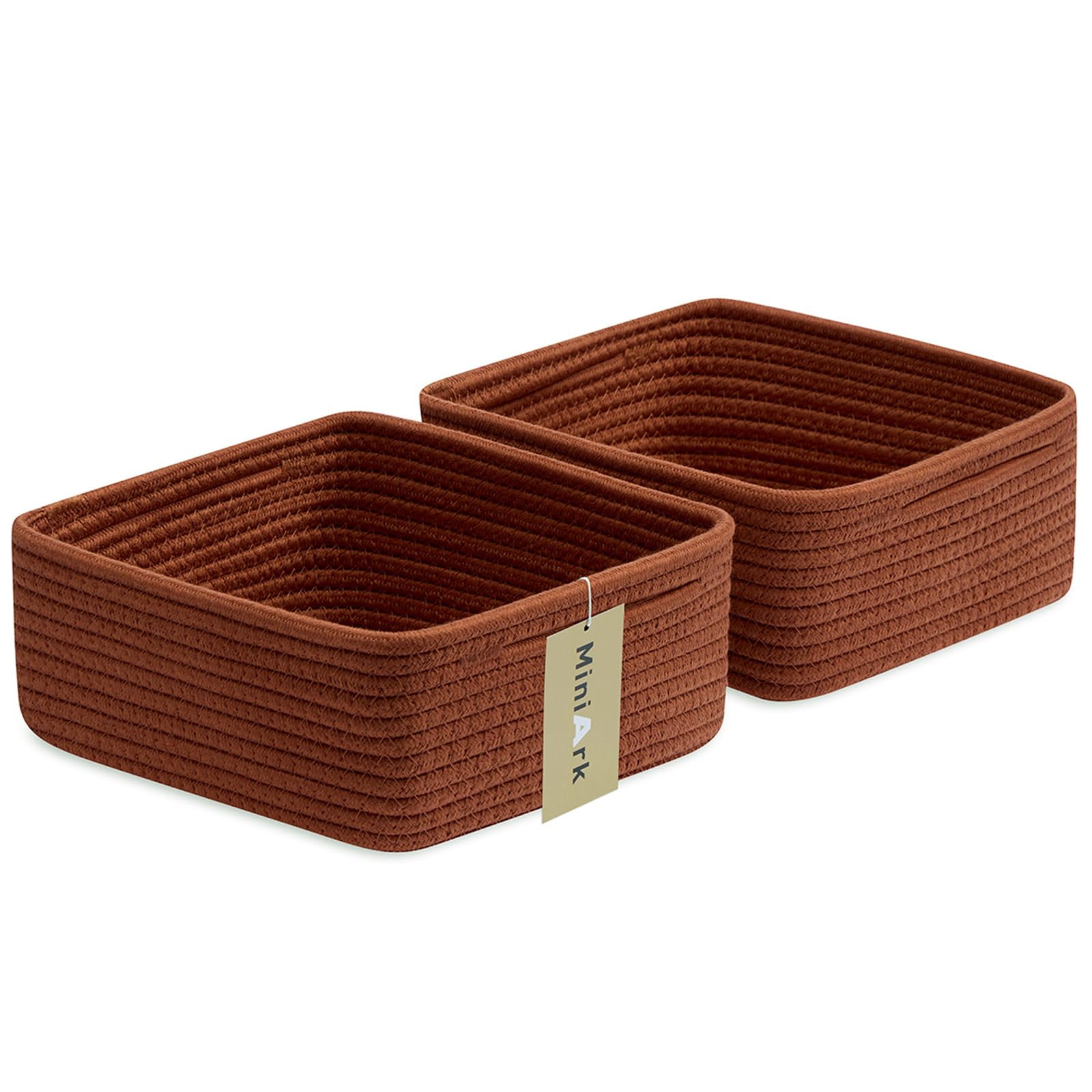 MiniArk small square basket for remotes keeping living rooms organized