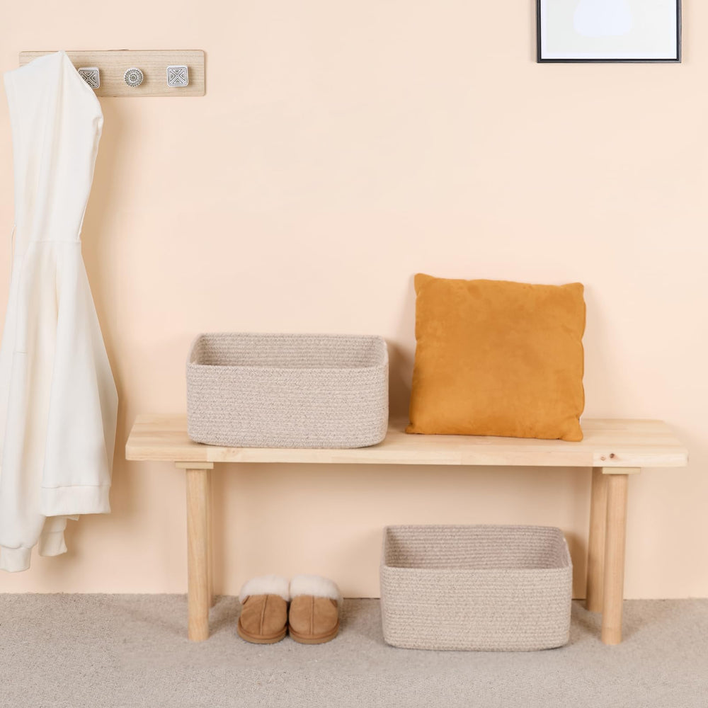 MiniArk basket with blankets and towels neatly organized