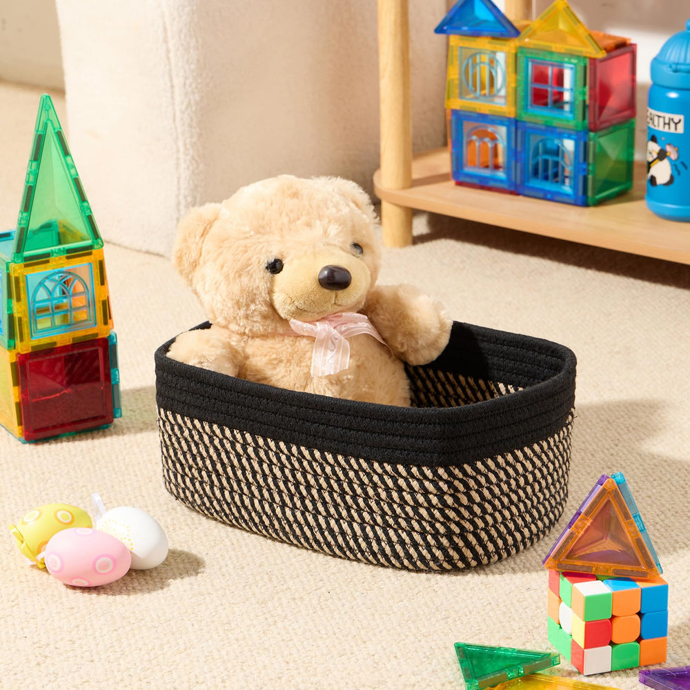 MiniArk basket used to hold remote control and keys for easy access