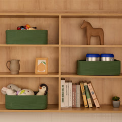 MiniArk nursery-safe baskets with soft cotton rope and no sharp edges