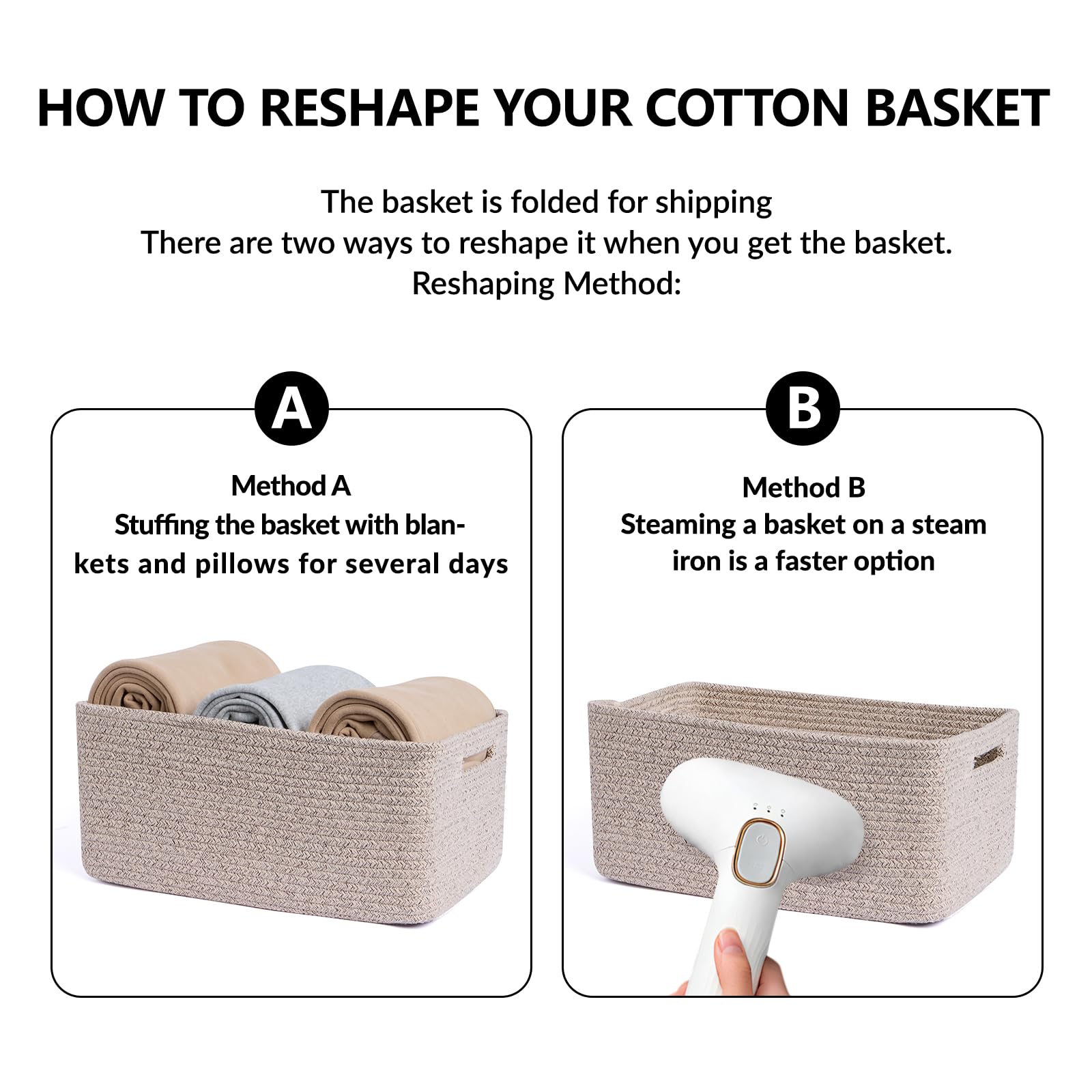MiniArk blanket basket doubles as decorative storage.