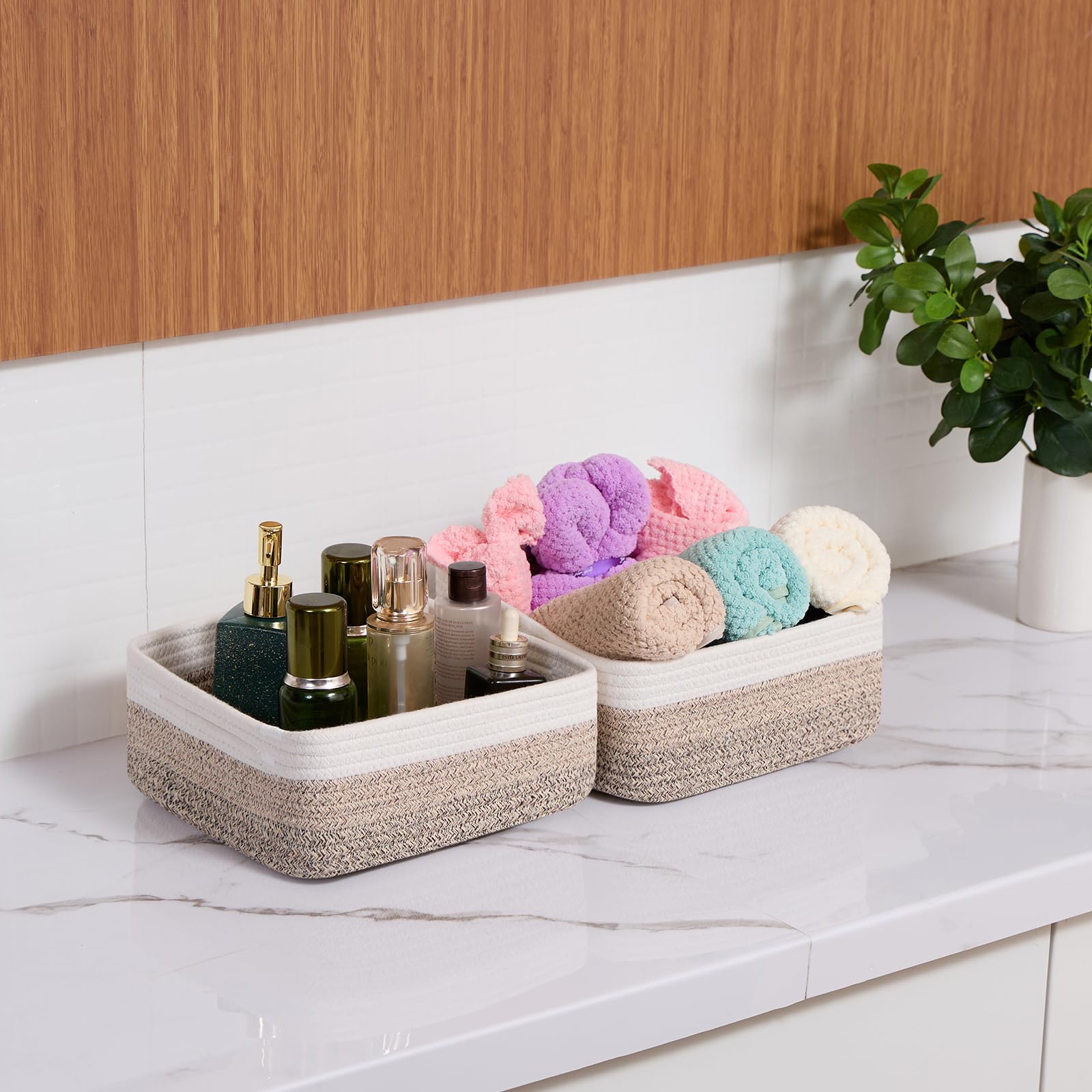 MiniArk boho decorative storage bin for cubes and shelves