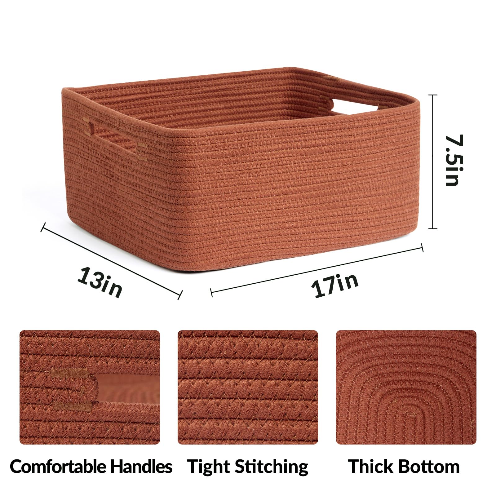 MiniArk oxide red closet basket filled with clothes keeps drawers tidy and accessible