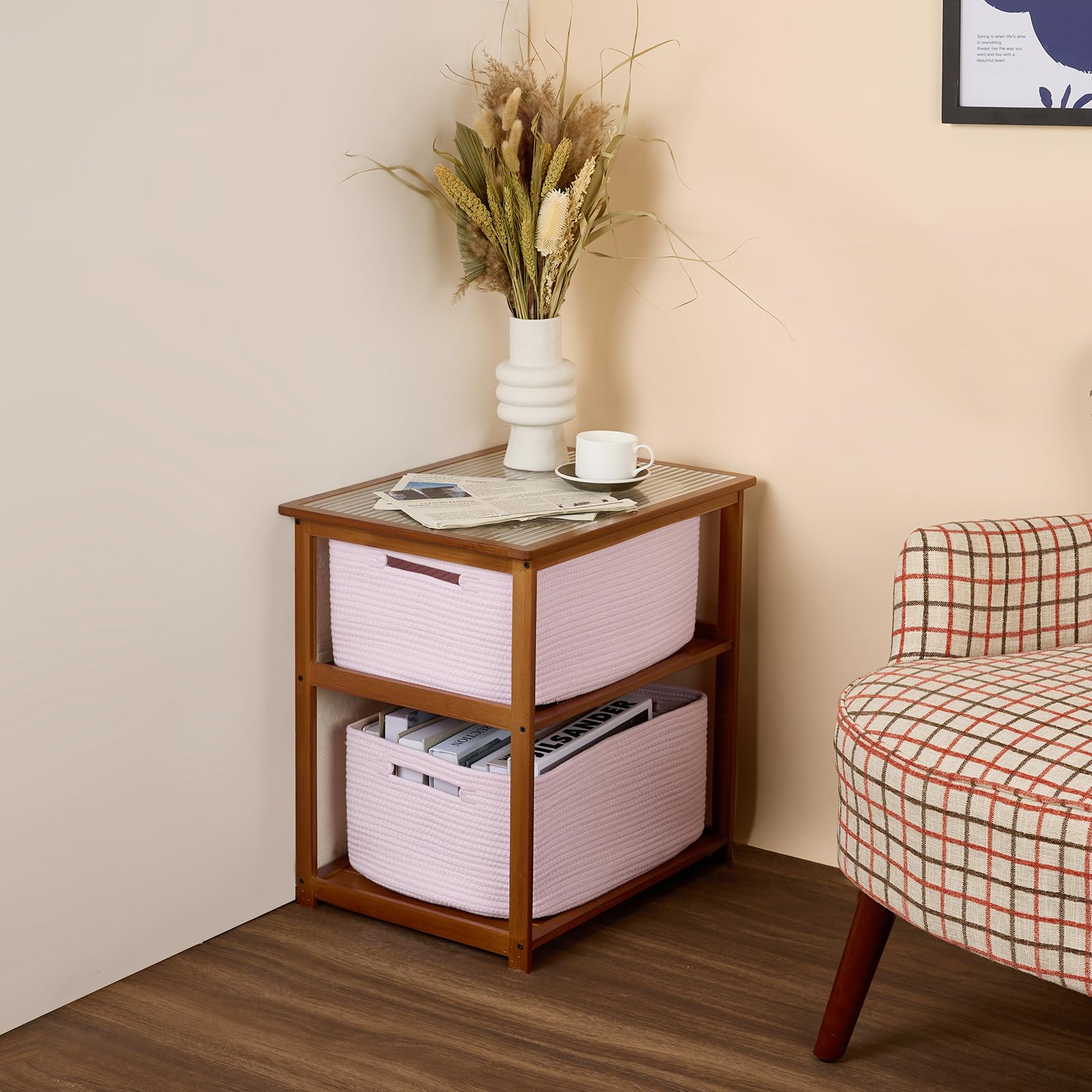 MiniArk large capacity baskets store towels, diapers, and more neatly.