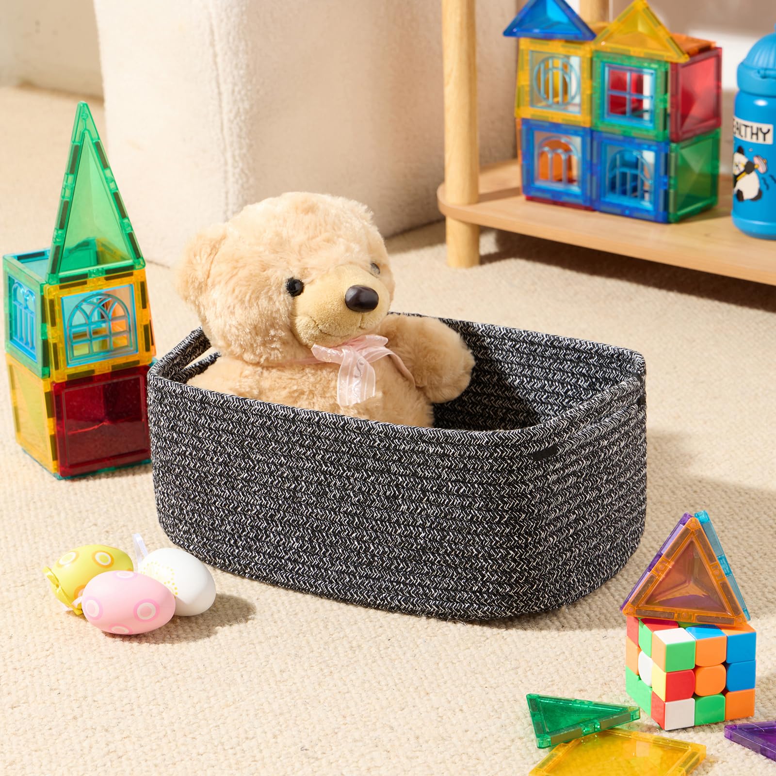 MiniArk decorative baskets add warm texture to desks, dressers, and living areas.