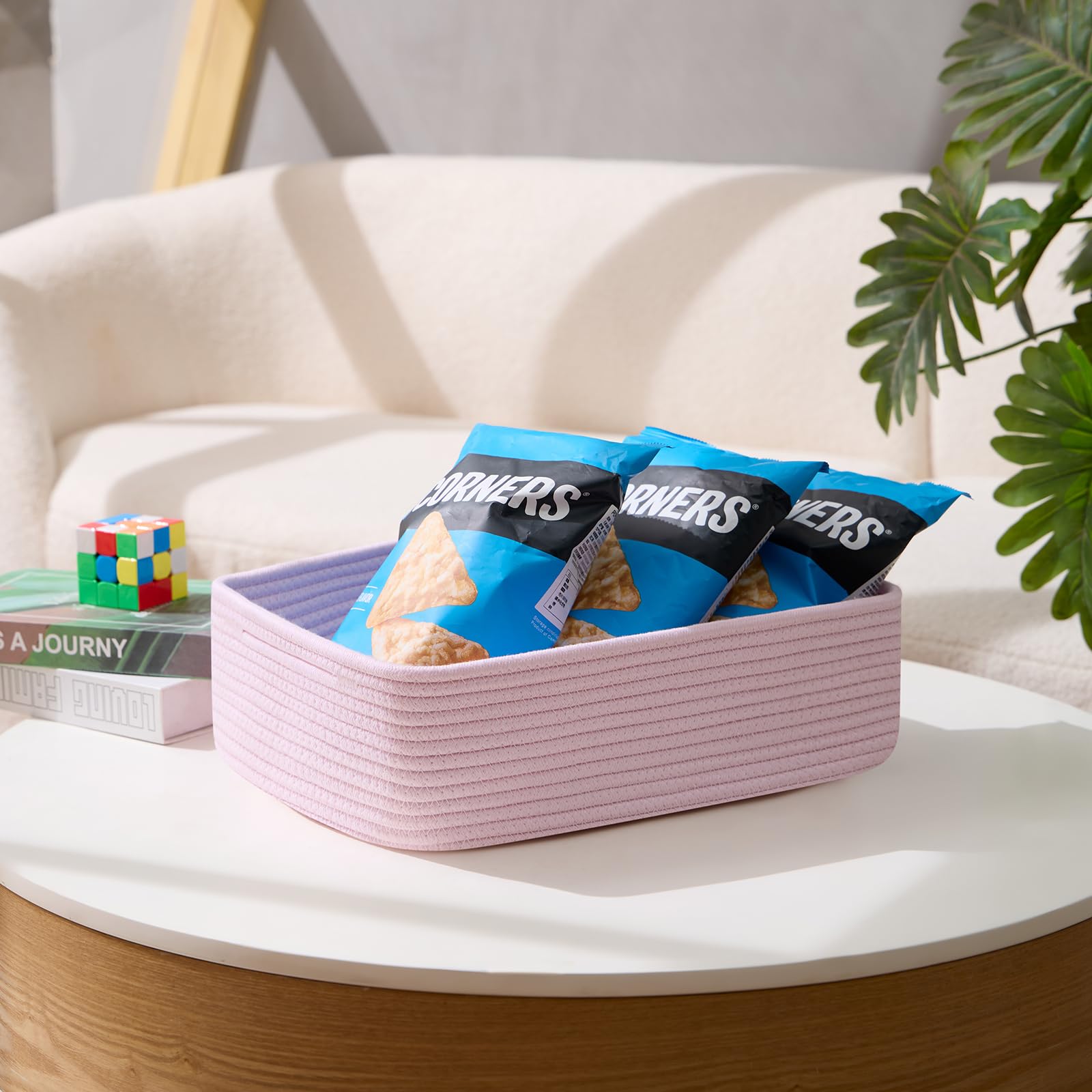 MiniArk easy-shape basket arrives folded and reshapes with items for quick setup.