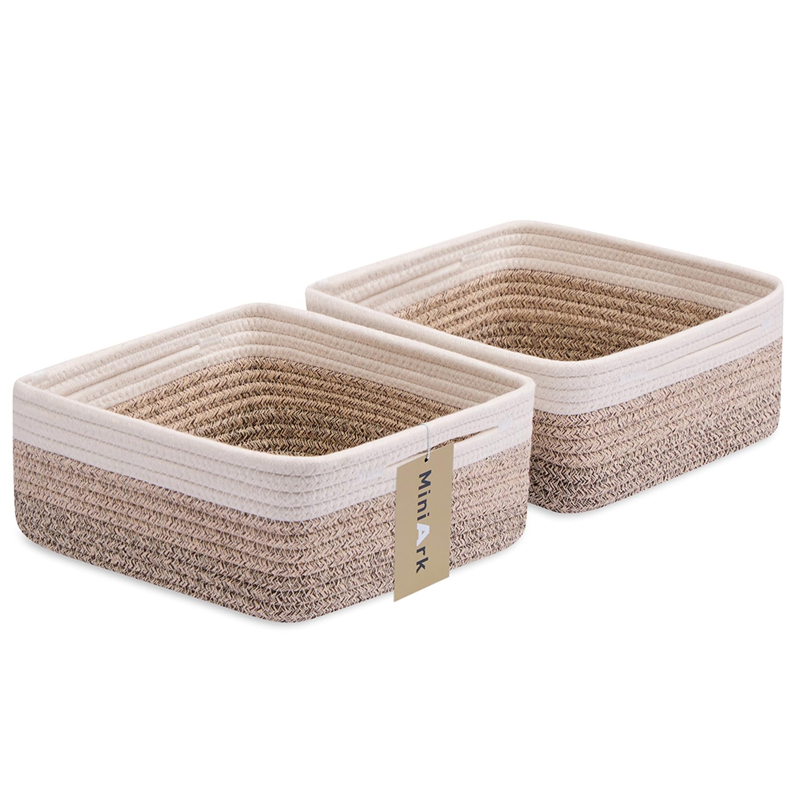 MiniArk gradient brown basket close-up for stylish organization