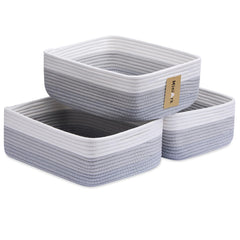 MiniArk large gradient grey basket front view highlighting roomy storage for towels and toys