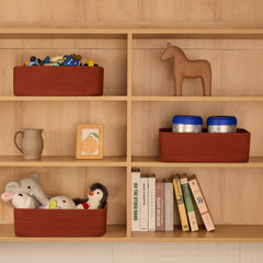 MiniArk large shallow basket folded flat for easy storage and reshaping.