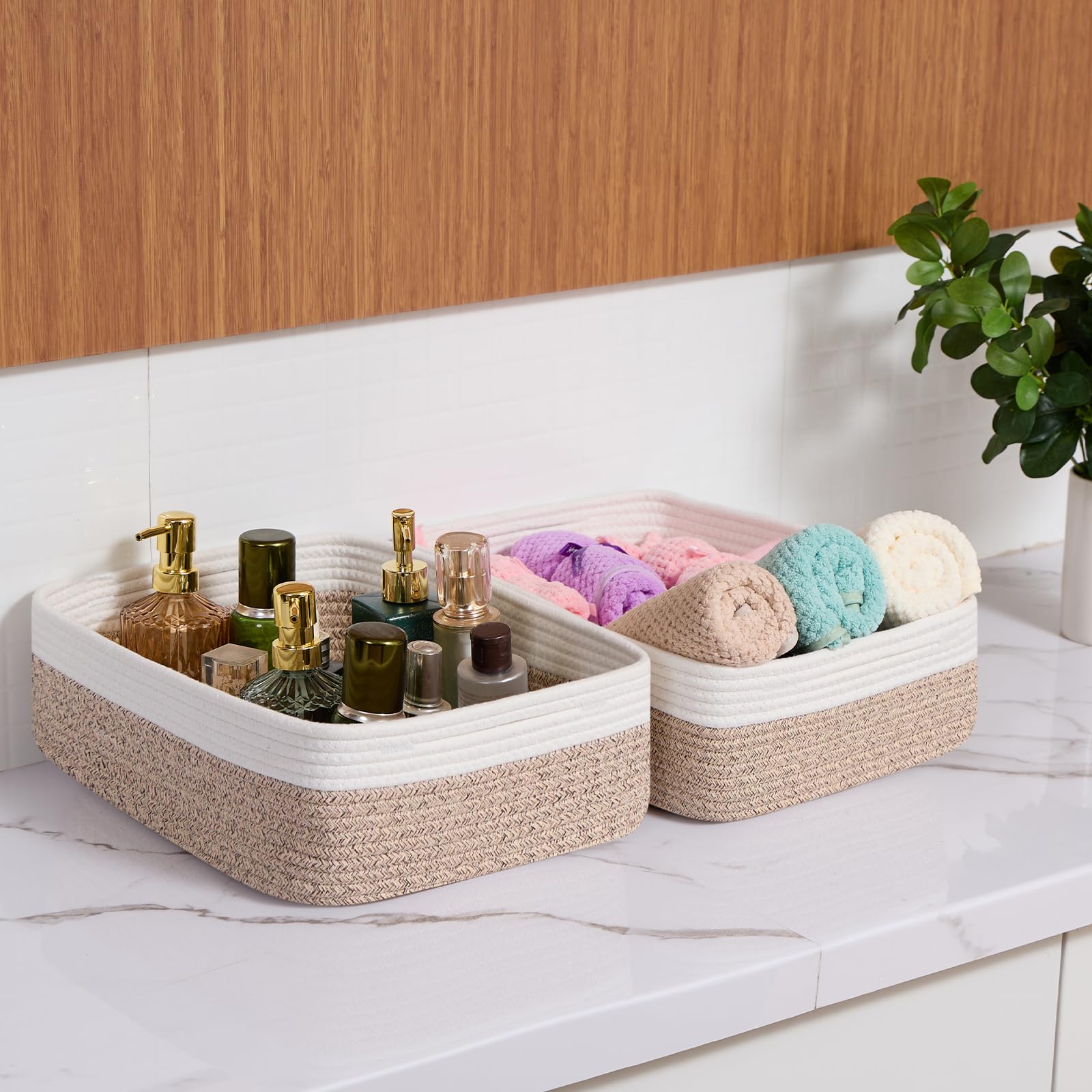 MiniArk large shallow basket folds flat for easy storage when not in use.
