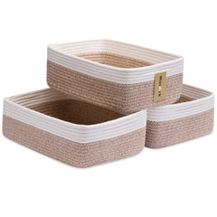 MiniArk large shallow basket holds towels and blankets for tidy storage.