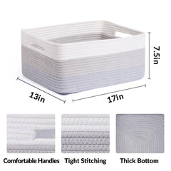 MiniArk gradient grey basket in nursery adds warm texture