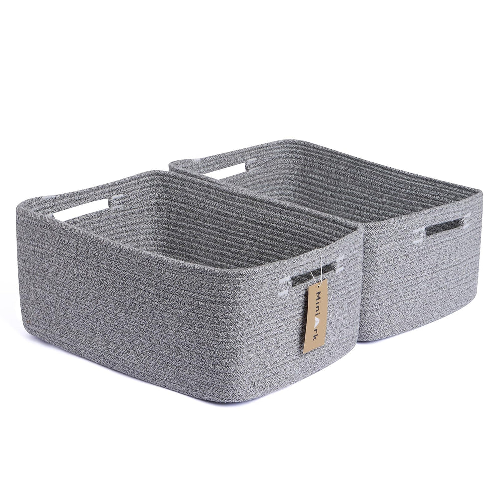 MiniArk large storage basket on a shelf for clothes and blankets