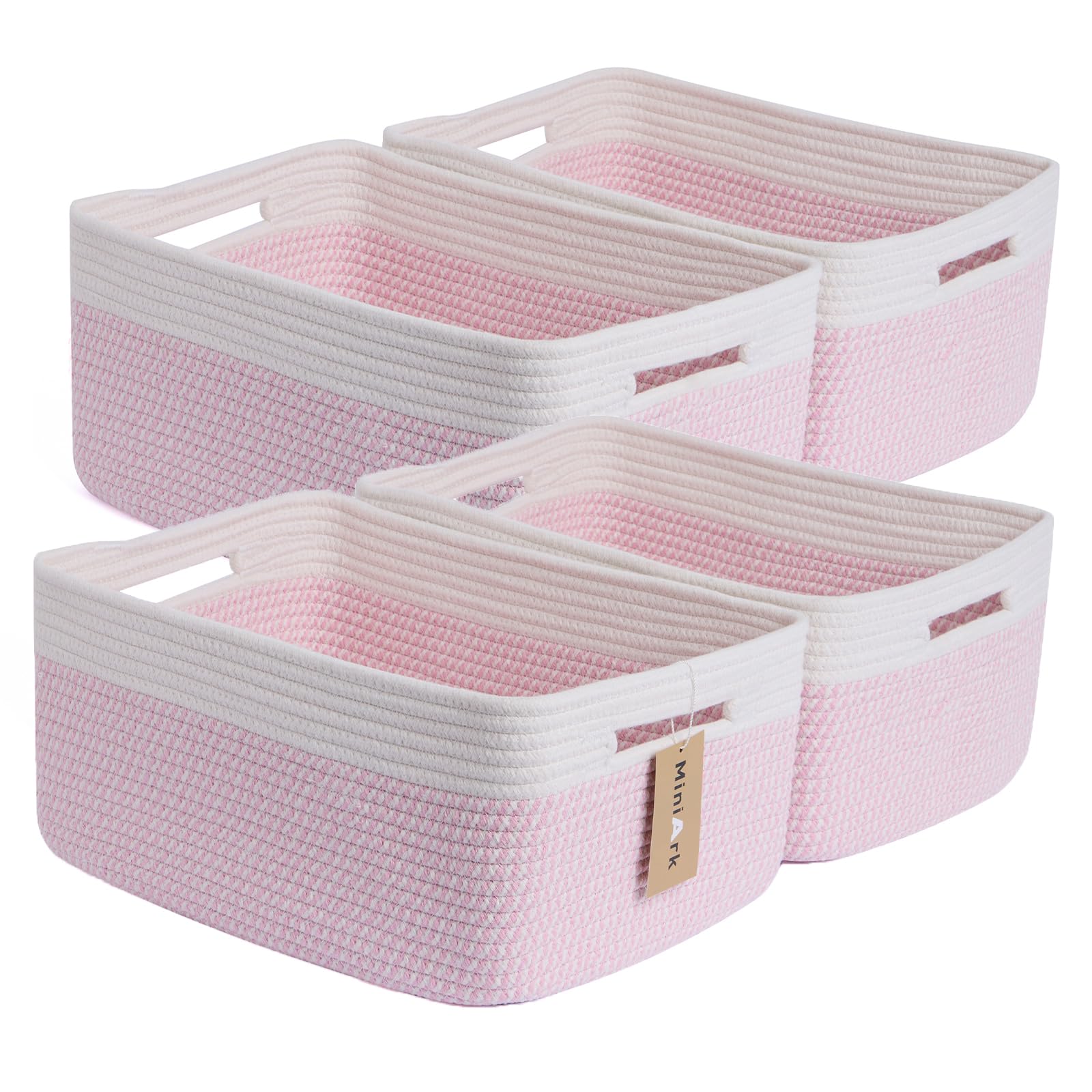 MiniArk large storage basket in closet setup for organized wardrobe and easy access.