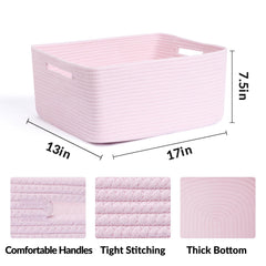 MiniArk large storage basket side profile showing durable rope weave
