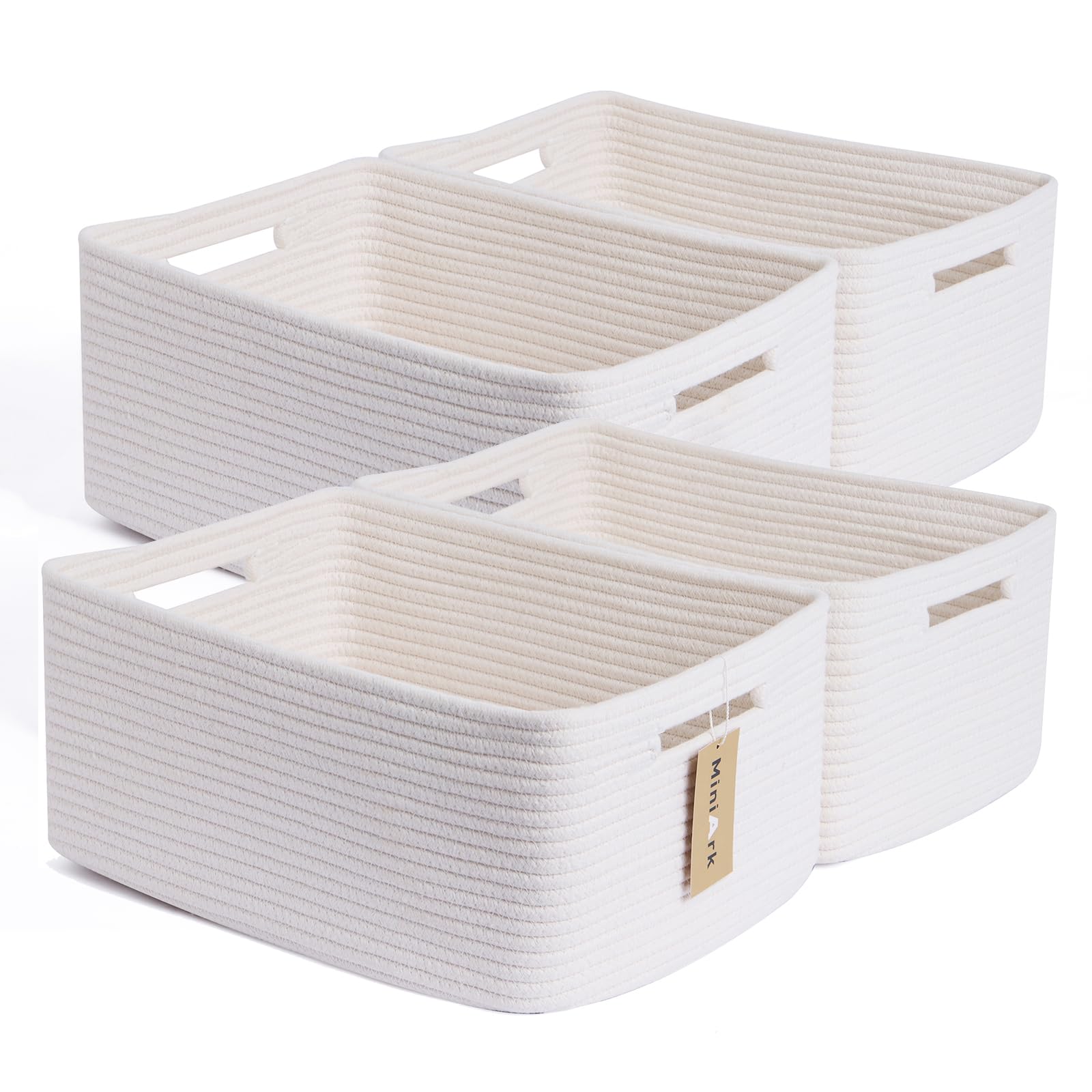 MiniArk large storage baskets in open-top view for easy access to clothes and toys